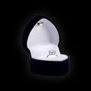 Suede Heart Ring Box with LED Light