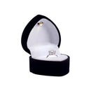 Suede Heart Ring Box with LED Light