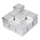 Silver and Gold Linen Cotton Filled Cardboard Box