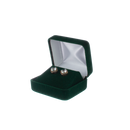Velour Double Earring Box with White Sleeve