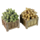 Lifelike Plant in Rustic Wooden Pot