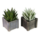 Lifelike Plant in Rustic Wooden Pot