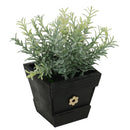 Lifelike Plant in Rustic Wooden Pot