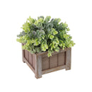 Lifelike Plant in Rustic Wooden Pot