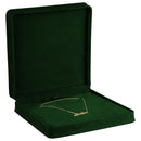 Suede Necklace Box with Matching Suede Interior