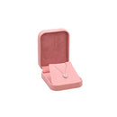 Large Pendant Box Wrapped and Lined with Rich Nova Suede