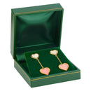 Paper Covered Clip Earring Box with Gold Accent