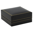 Paper Covered Hoop Earring Box with Gold Accent