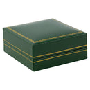 Paper Covered Hoop Earring Box with Gold Accent