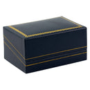 Paper Covered Large Cufflink Box with Gold Accent