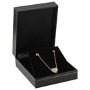 Paper Covered Large Pendant Box with Gold Accent