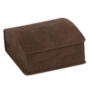 Suede French Clip Earring Box with Matching Interior with Ribboned Packer