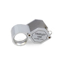10x Triplet Loupe Brushed Steel