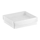 White Cotton Filled Cardboard Boxes with Clear Lid