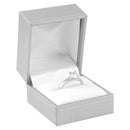 Paper Covered Single Ring Box with Gold Accent