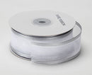 Faux Linen Ribbon with Satin Edge