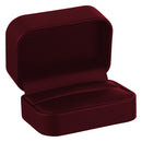 Leatherette Double Ring Box with Matching Interior