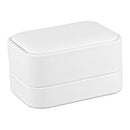 Leatherette Double Ring Box with Matching Interior