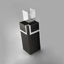 Black Gloss Wood with Aluminum Trim Showcase