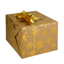 Metallic Gold Snowflakes Wrapping Paper - 24" x 197'