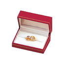 Paper Covered Double Ring Box with Gold Accent