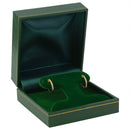 Paper Covered French Clip Earring Box with Gold Accent