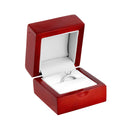 High Shine Mahogany Color Wooden Single Ring Box