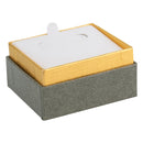 Two-tone Paper Hoop Earring Box with Gold Accent