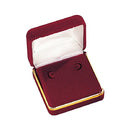 Velvet Hoop Earring Box with Gold Rims and Matching Insert