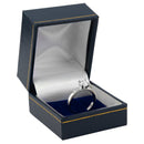Paper Covered Clip Ring Box with Gold Accent
