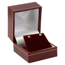 Paper Covered Single Earring Box with Gold Accent
