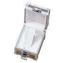 Metal Imitation Plastic Bangle or Watch Box with White Interior