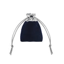 Velvet Pouch with Metallic Top