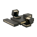 Textured Wood-Grain Bracelet Box with Rich Suede Interior