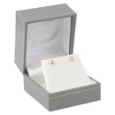 Paper Covered Single Earring Box with Gold Accent